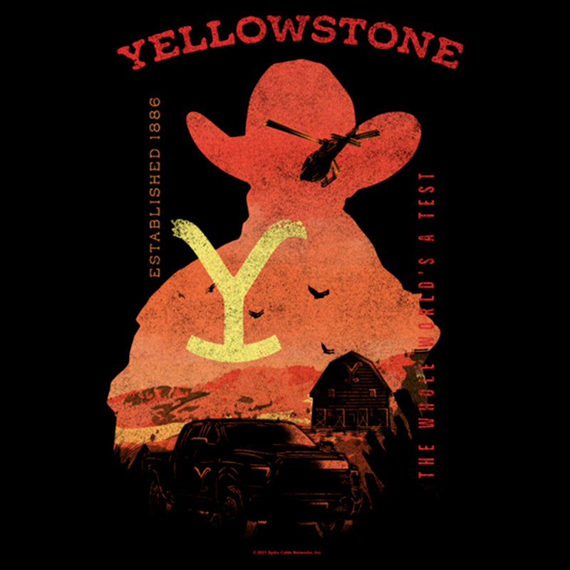 Women's Yellowstone Sunset Silhouette John Dutton & Truck T-Shirt