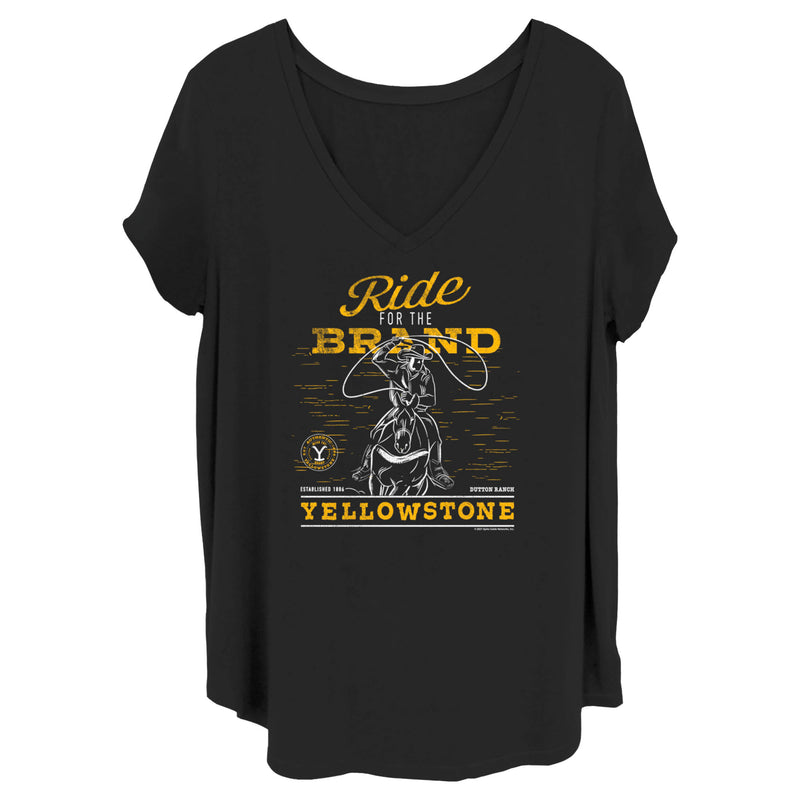 Women's Yellowstone Dutton Ranch Cowboy Ride For The Brand T-Shirt