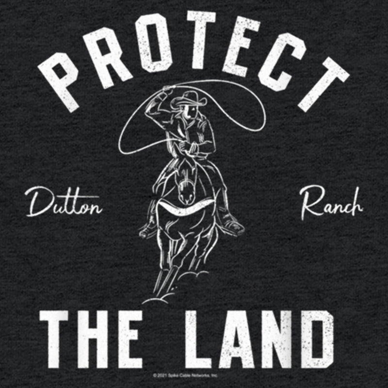 Women's Yellowstone Protect The Land Dutton Range Cowboy Outline Racerback Tank Top