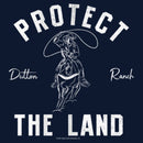 Junior's Yellowstone Protect The Land Dutton Range Cowboy Outline Cowl Neck Sweatshirt