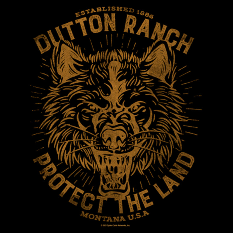 Women's Yellowstone Protect The Land Angry Wolf Dutton Ranch T-Shirt