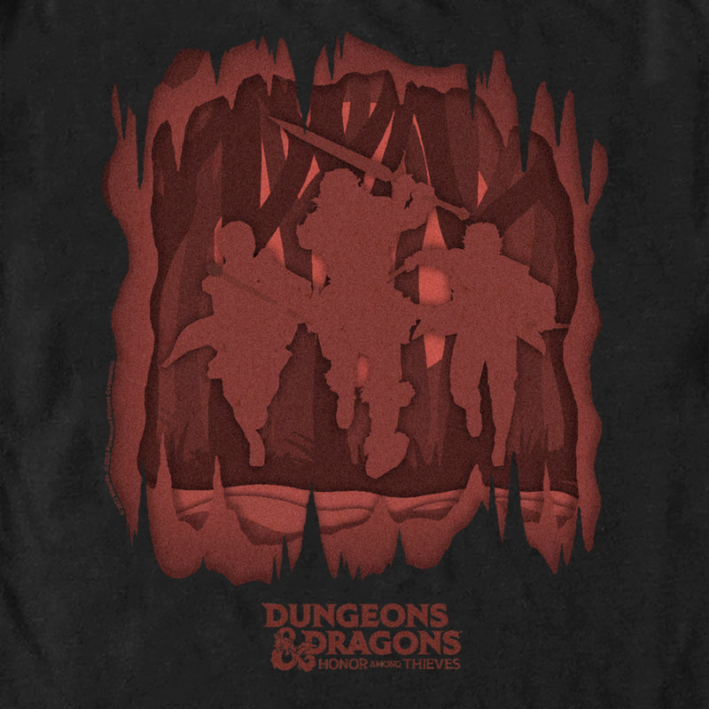Men's Dungeons & Dragons: Honor Among Thieves Red Silhouettes T-Shirt