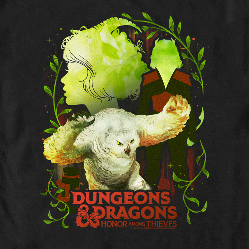 Men's Dungeons & Dragons: Honor Among Thieves Doric the Druid and the Owlbear T-Shirt