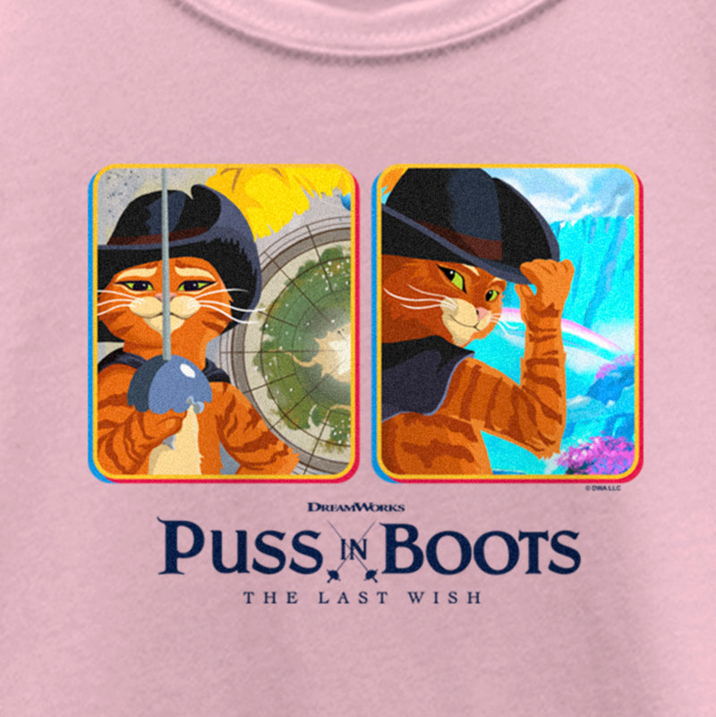 Girl's Puss in Boots: The Last Wish Animated Cards T-Shirt