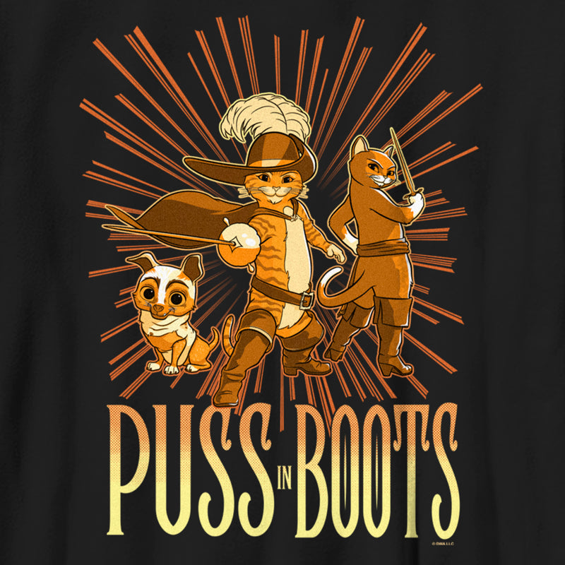 Boy's Puss in Boots: The Last Wish Character Poster T-Shirt