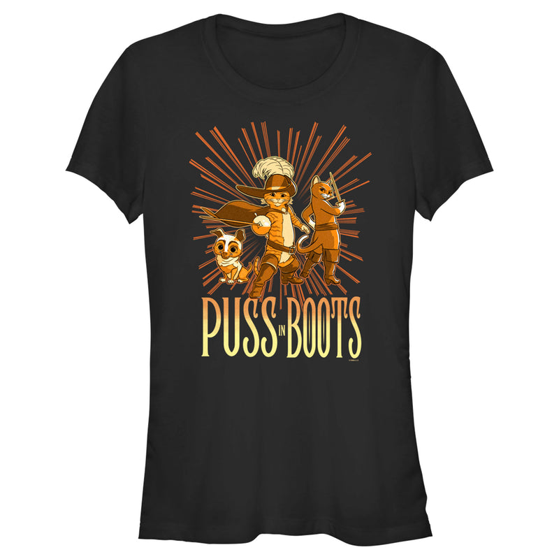Junior's Puss in Boots: The Last Wish Character Poster T-Shirt