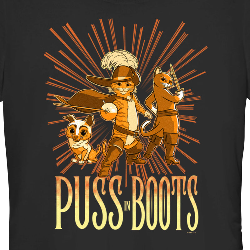 Junior's Puss in Boots: The Last Wish Character Poster T-Shirt