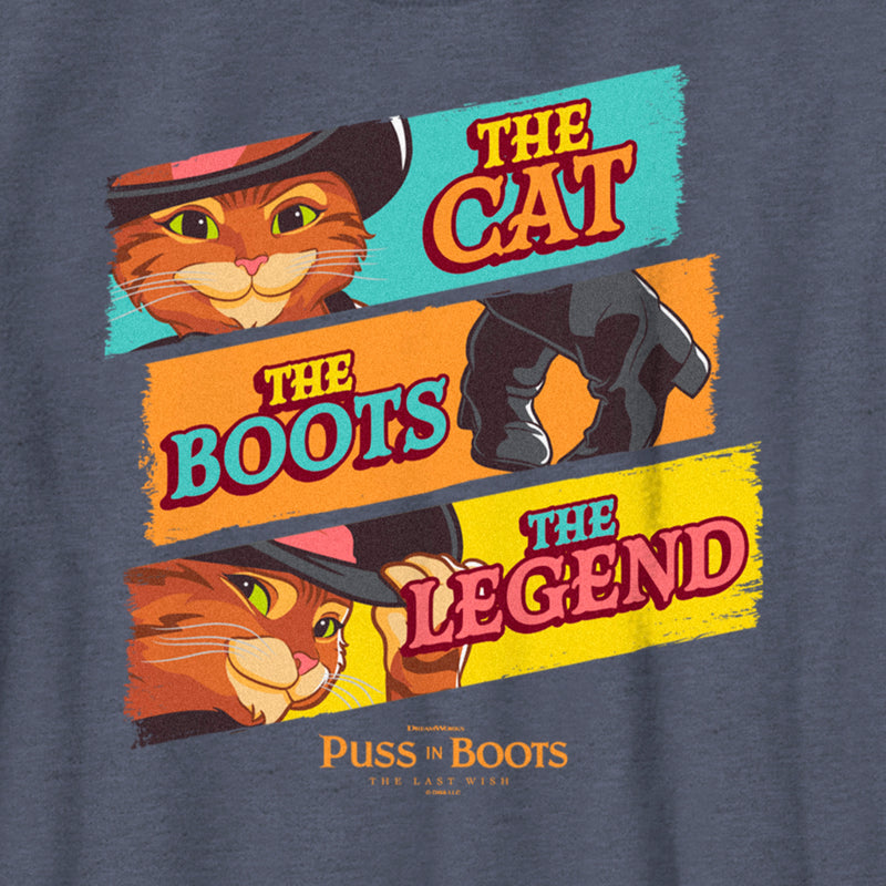 Boy's Puss in Boots: The Last Wish The Cat The Boots The Legend T-Shirt