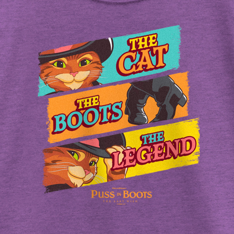 Girl's Puss in Boots: The Last Wish The Cat The Boots The Legend T-Shirt