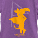 Girl's Puss in Boots: The Last Wish Yellow Silhouette T-Shirt