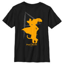 Boy's Puss in Boots: The Last Wish Yellow Silhouette T-Shirt
