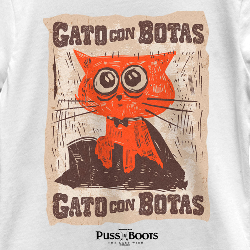 Girl's Puss in Boots: The Last Wish Gato Con Botas Poster T-Shirt