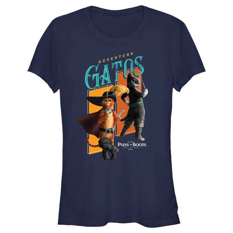 Junior's Puss in Boots: The Last Wish Adventure Gatos T-Shirt