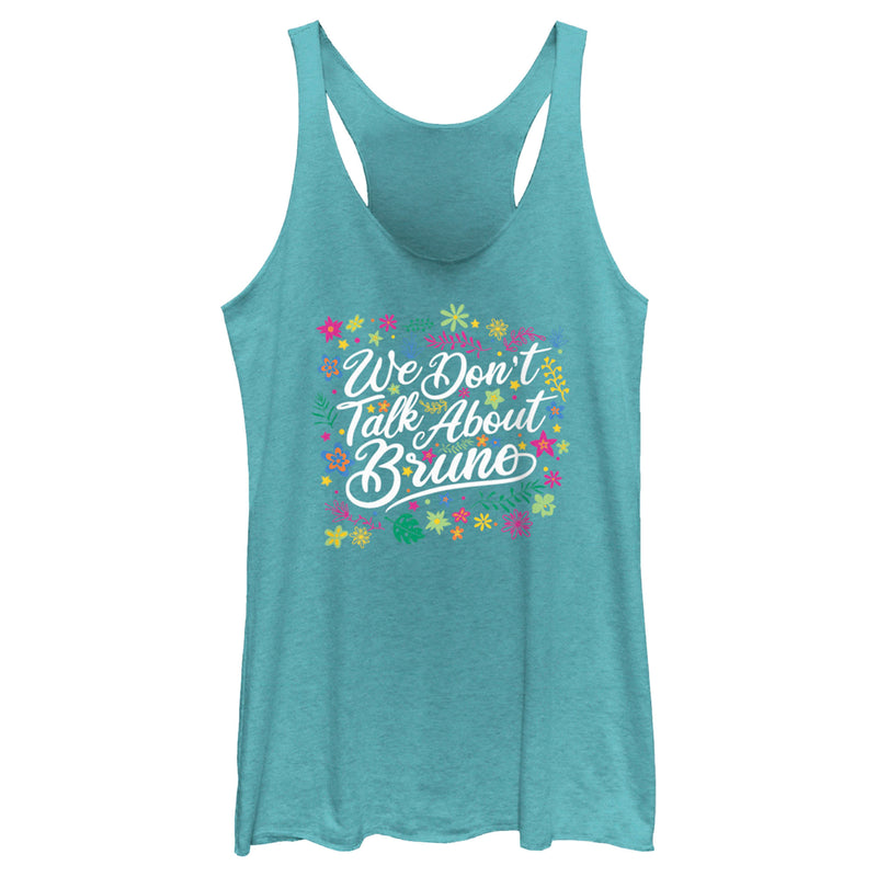 Women's Encanto We Don't Talk About Bruno Quote Racerback Tank Top