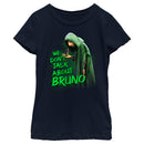 Girl's Encanto We Don't Talk About Bruno Green Text T-Shirt