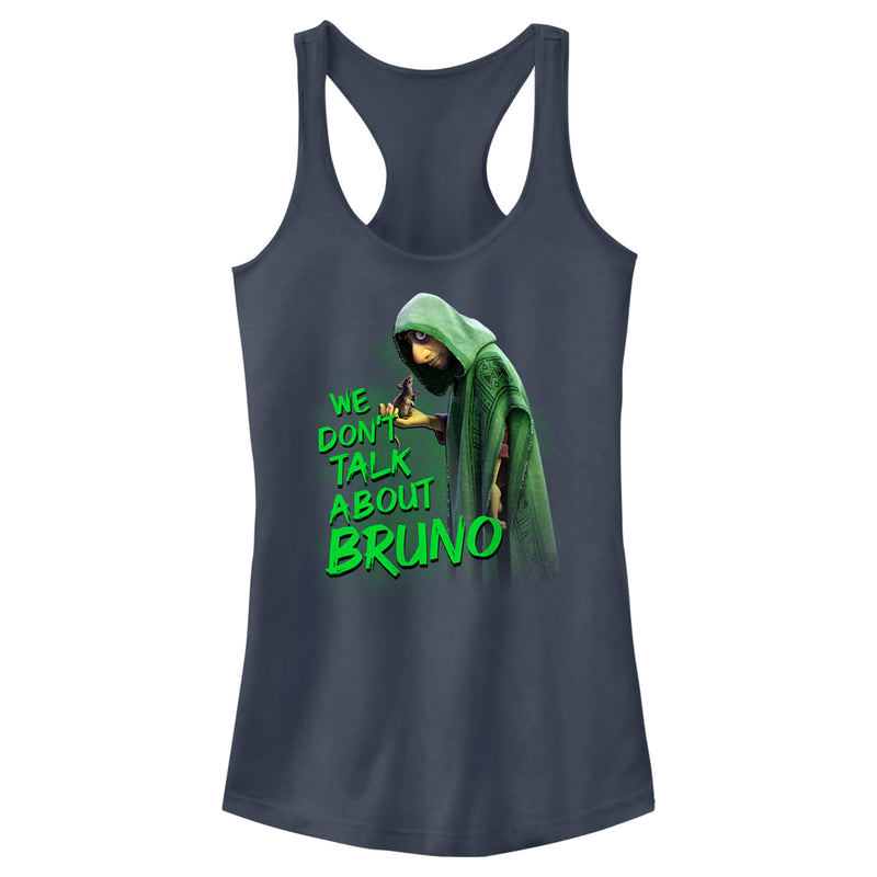 Junior's Encanto We Don't Talk About Bruno Green Text Racerback Tank Top