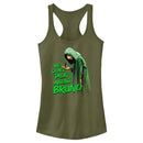 Junior's Encanto We Don't Talk About Bruno Green Text Racerback Tank Top