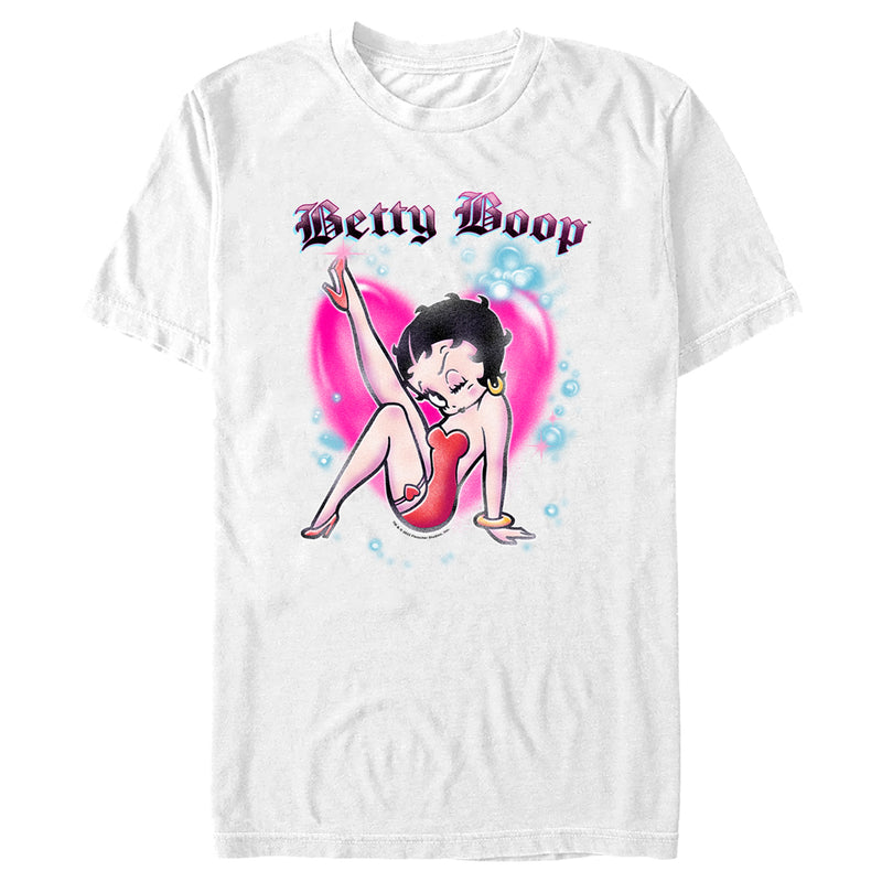 Men's Betty Boop Airbrush Heart T-Shirt