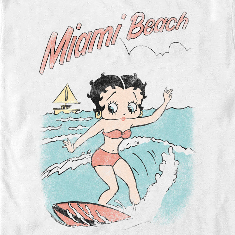 Men's Betty Boop Miami Beach Distressed T-Shirt