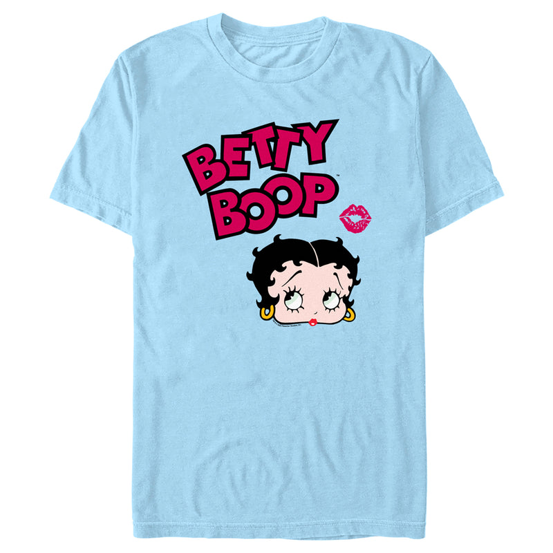 Men's Betty Boop Lipstick Kiss Logo T-Shirt