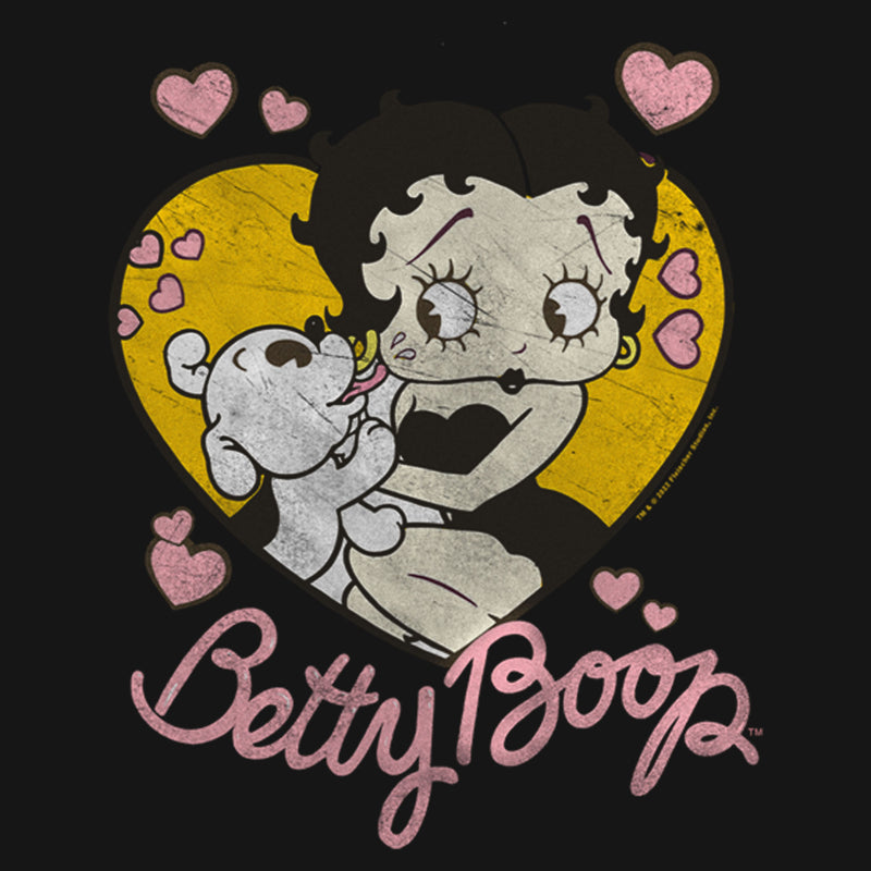 Women's Betty Boop Distressed Pudgy and Betty T-Shirt