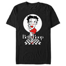 Men's Betty Boop Black and White Checkers Pose T-Shirt