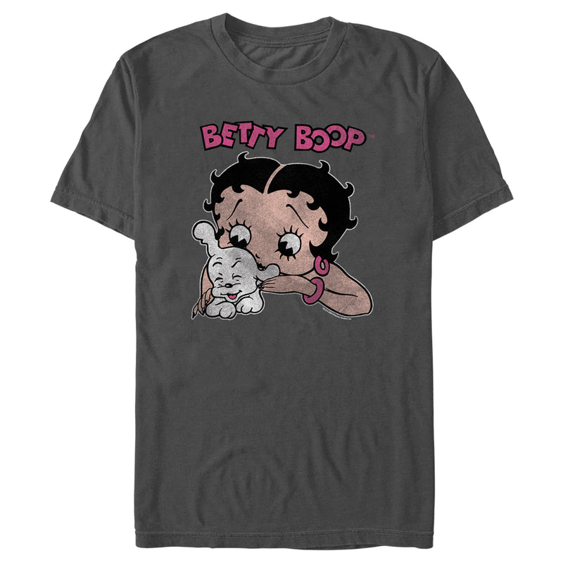 Men's Betty Boop Distressed Betty and Pudgy T-Shirt