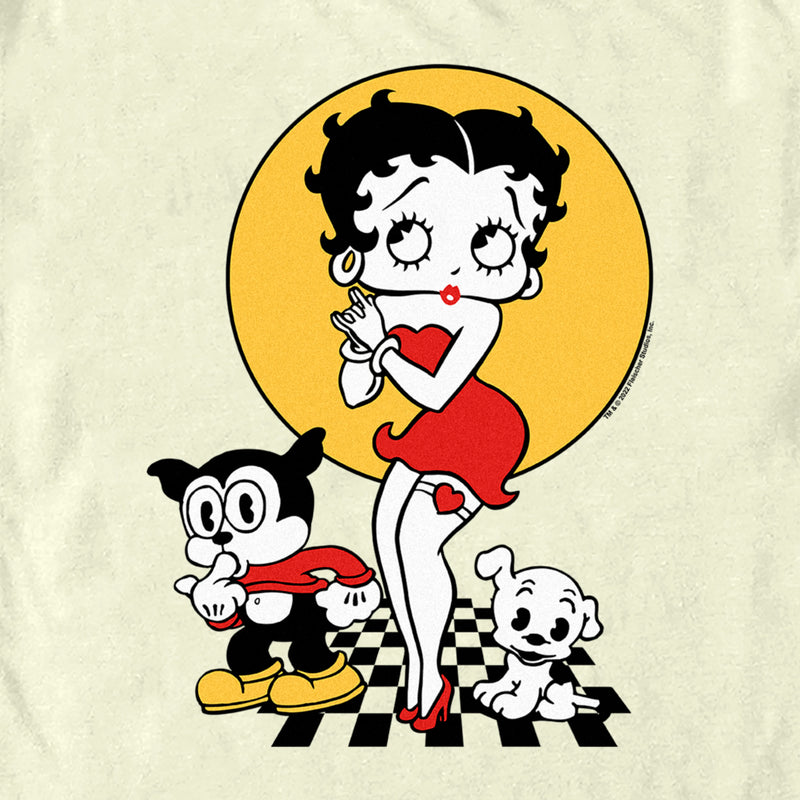 Men's Betty Boop Full Moon Characters T-Shirt