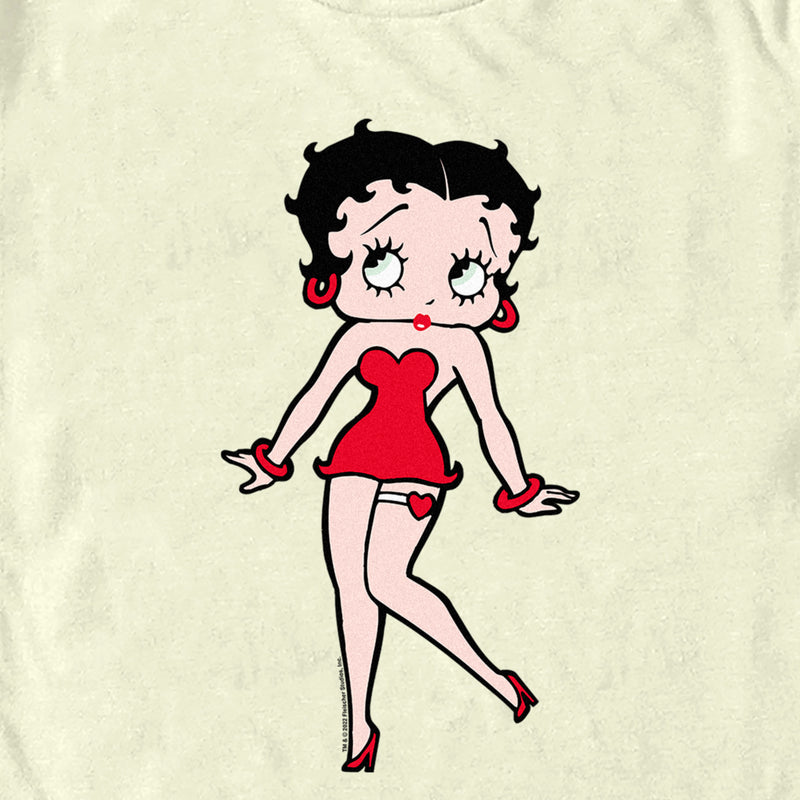 Men's Betty Boop Red Outfit Cute Pose T-Shirt