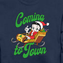 Men's Betty Boop Christmas Coming to Town Pudgy Sweatshirt