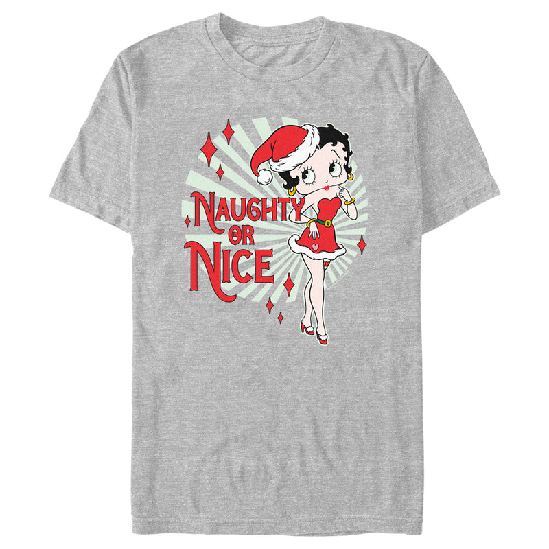 Men's Betty Boop Christmas Naughty or Nice Betty T-Shirt