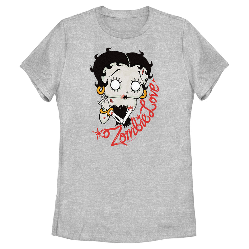 Women's Betty Boop Valentine's Day Zombie Love T-Shirt