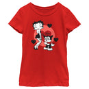 Girl's Betty Boop Valentine's Day Bimbo Be Mine T-Shirt