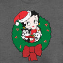 Men's Betty Boop Christmas Characters Wreath Sweatshirt