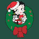 Women's Betty Boop Christmas Characters Wreath T-Shirt