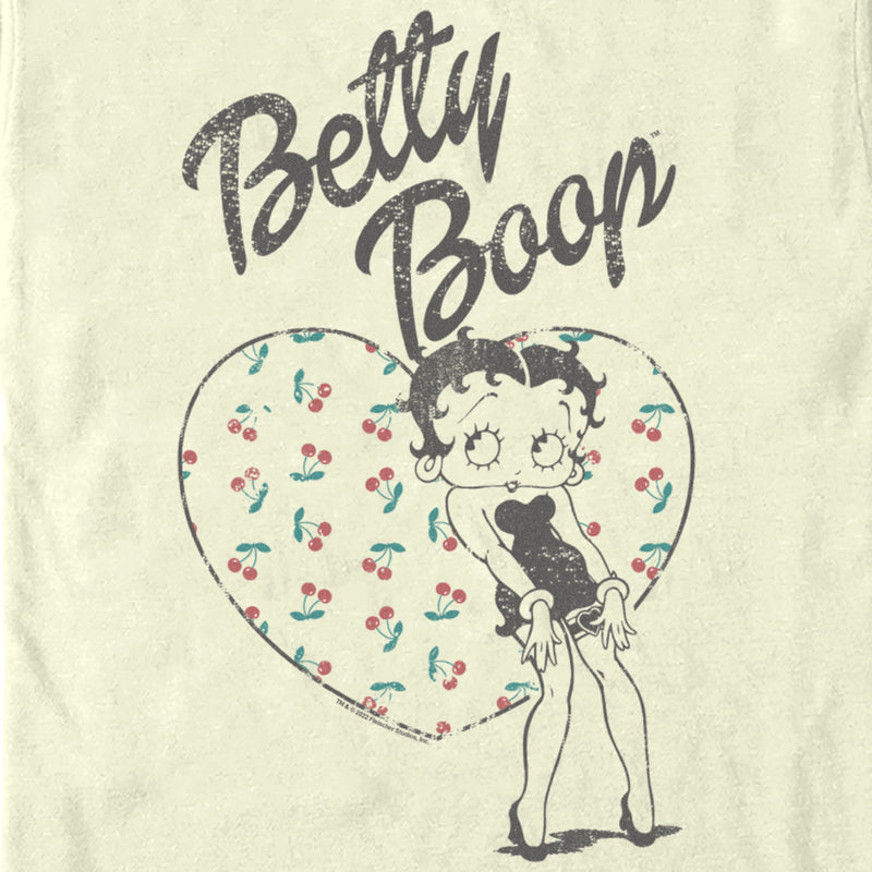 Men's Betty Boop Distressed Cherry Heart T-Shirt