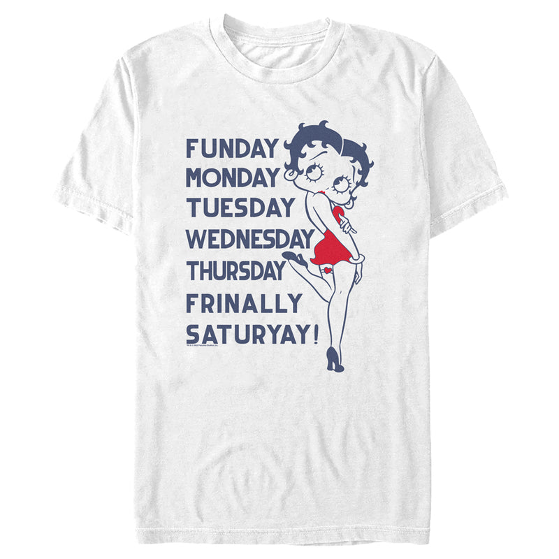 Men's Betty Boop Days of the Week T-Shirt