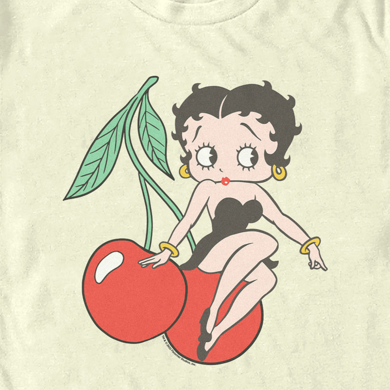 Men's Betty Boop Cherries Betty Distressed T-Shirt