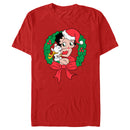 Men's Betty Boop Christmas Wreath T-Shirt