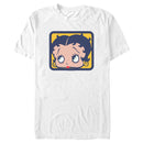 Men's Betty Boop Blue and Yellow Square T-Shirt