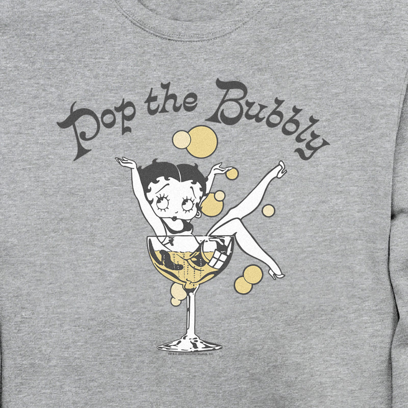 Men's Betty Boop New Year's Retro Pop the Bubbly Sweatshirt