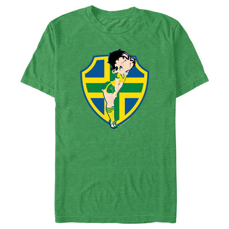 Men's Betty Boop Brazil Soccer Badge T-Shirt