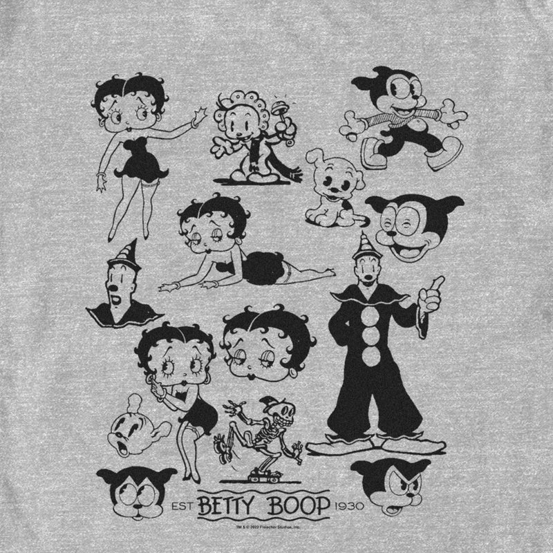 Men's Betty Boop Retro Character Collage T-Shirt