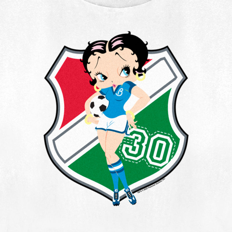 Women's Betty Boop Italy Soccer Badge T-Shirt