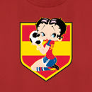 Women's Betty Boop Spain Soccer Badge T-Shirt