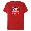 Men's Betty Boop Spain Blue Soccer Badge T-Shirt