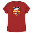 Women's Betty Boop Spain Blue Soccer Badge T-Shirt