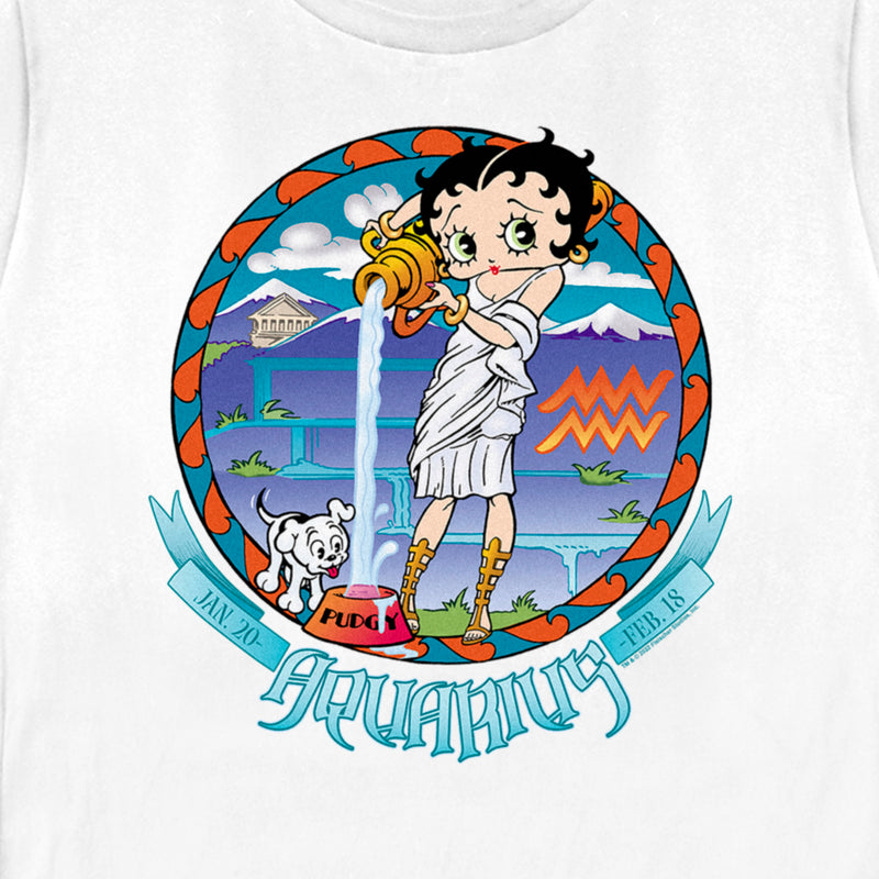 Women's Betty Boop Aquarius Zodiac T-Shirt