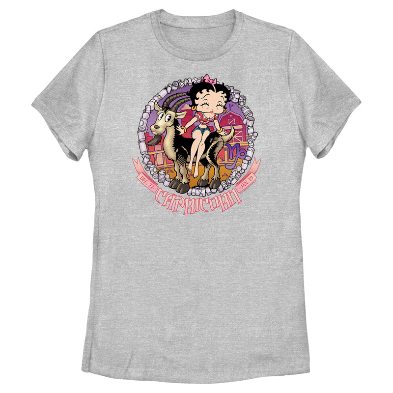 Women's Betty Boop Capricorn Zodiac T-Shirt