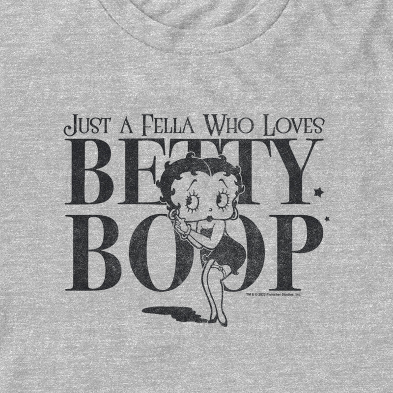 Men's Betty Boop Just a Fella Who Loves Betty Boop T-Shirt